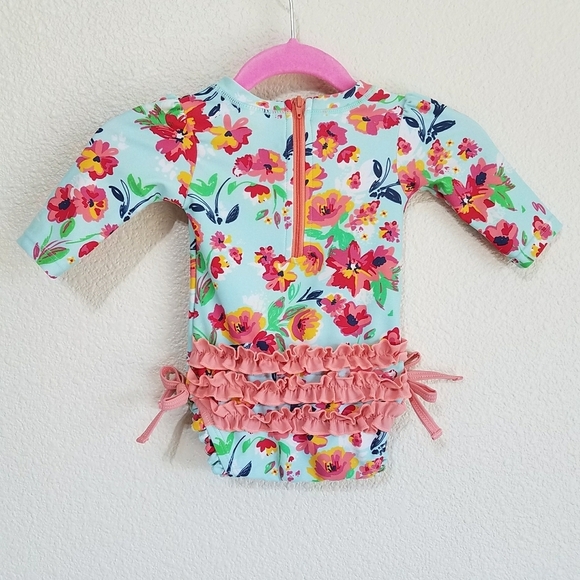 RUFFLE BUTTS RASH GUARD 1PC SWIMSUIT - Picture 2 of 6